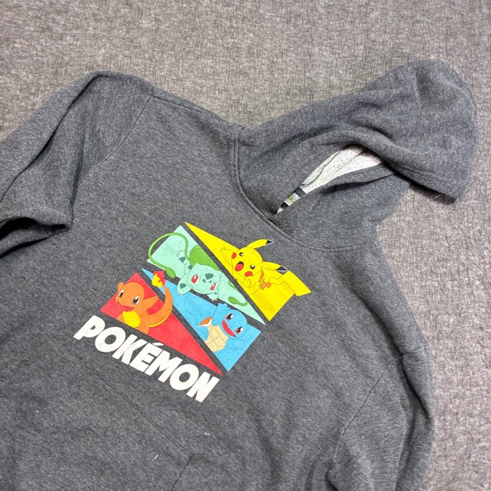 Pokémon Pullover Hoodie Kid Size Large Pikachu Bulbasaur Squirtle‎ Charmander